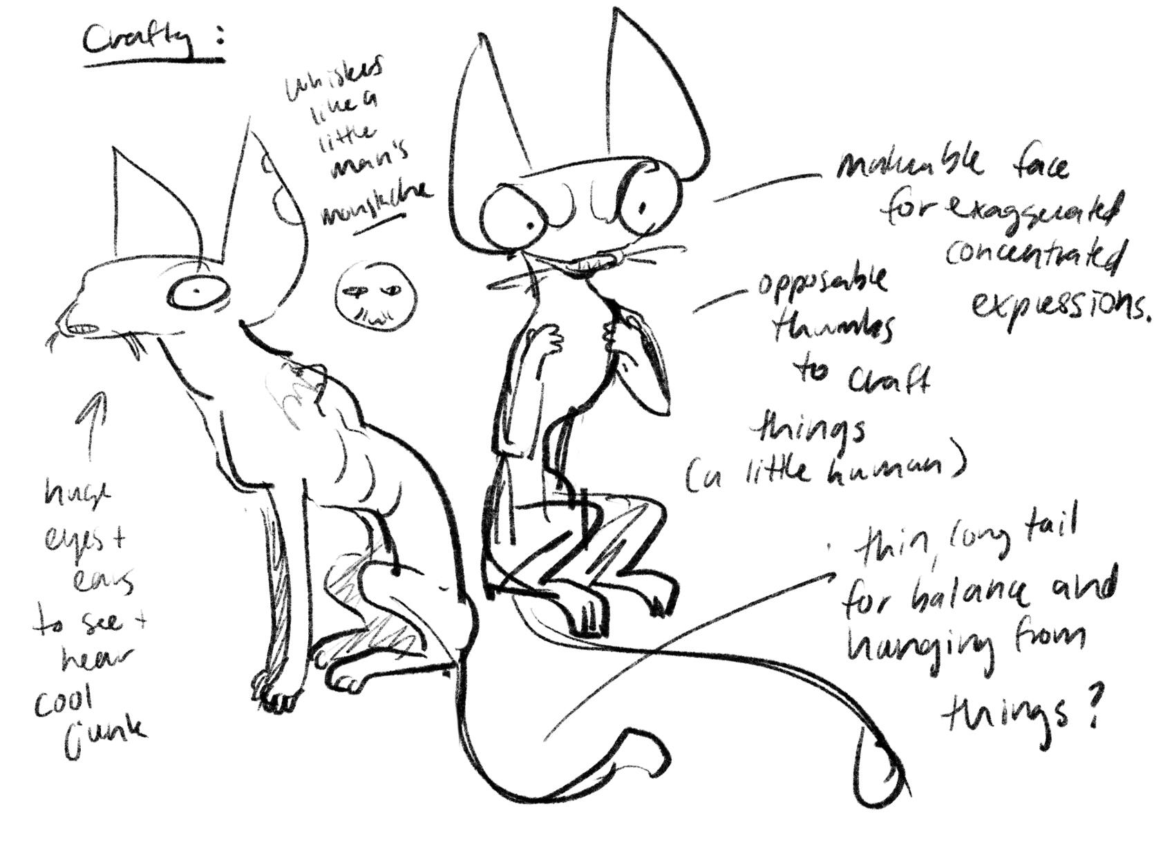 early scrap cat iterations